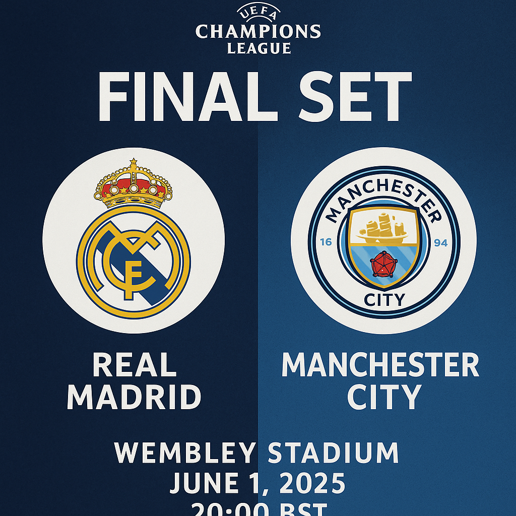 UEFA Champions League Final Set: Real Madrid vs Manchester City