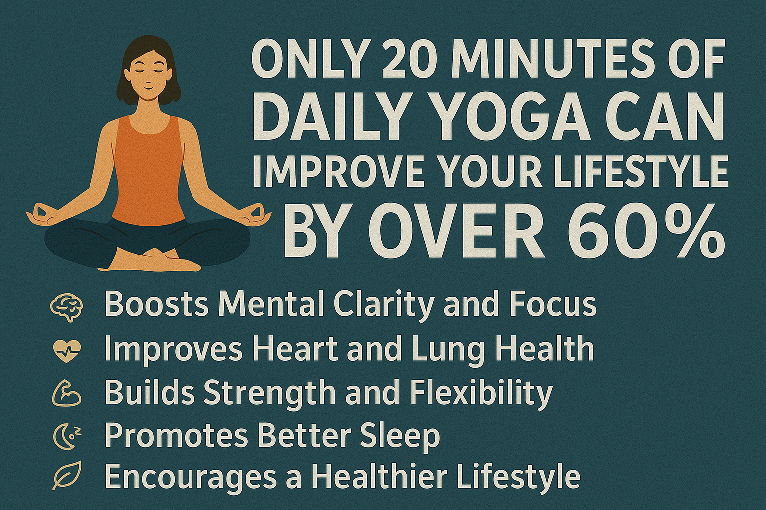 Only 20 minute daily yoga will improve the lifestyle more than 60%